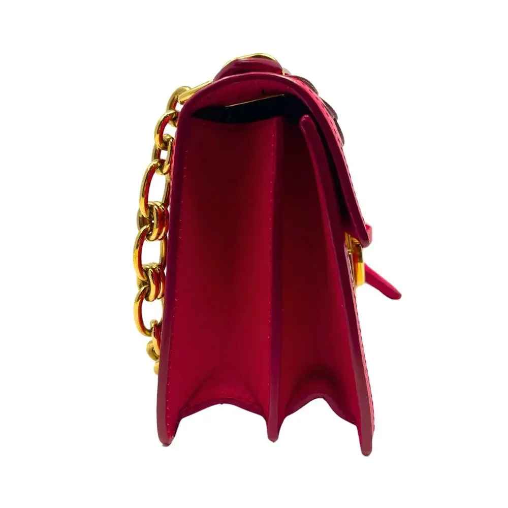 Salvatore‎ Ferragamo Bag Crossbody Shoulder Gancini Top Handle Red Leather Purse